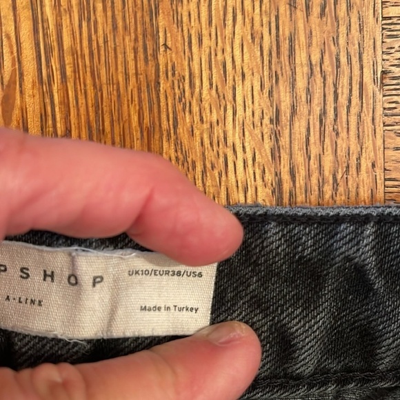 TopShop A Line cut off shorts size 6 - Picture 5 of 6